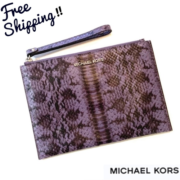 Michael Kors Handbags - Michael Kors | Amethyst XL Zip Clutch Wristlet